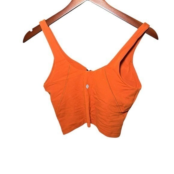 NWT Lululemon Align Tank Top Crop Length Size 8 Solar Orange - Picture 2 of 6